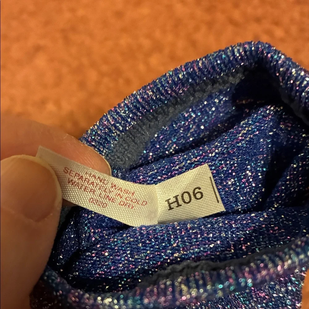 American Girl Doll Vintage Sparkly Blue Leggings